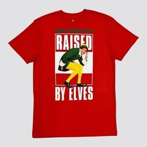 Men's Elf Short Sleeve Graphic‎ T-Shirt, Christmas, Red, Size XL, NWT